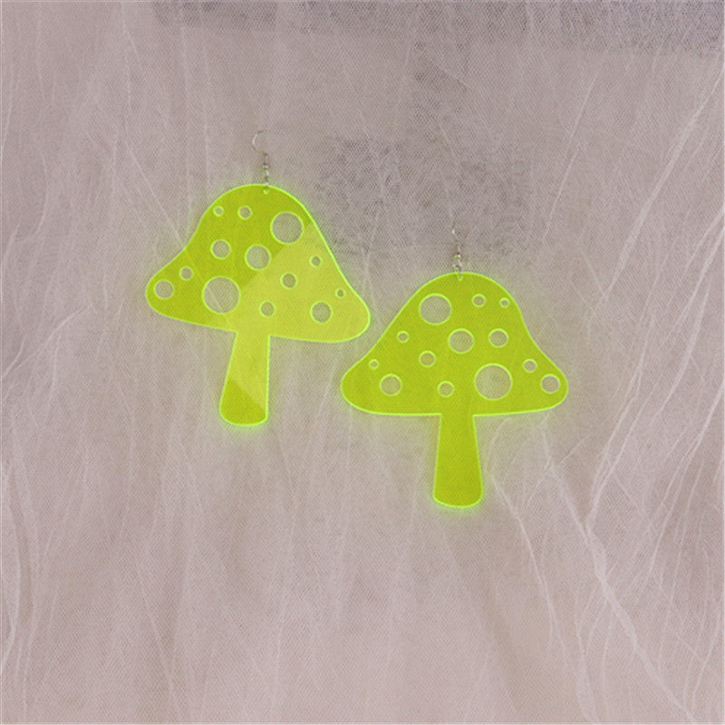 Acrylic Fluorescent Alien Earrings MIC-ChouD015