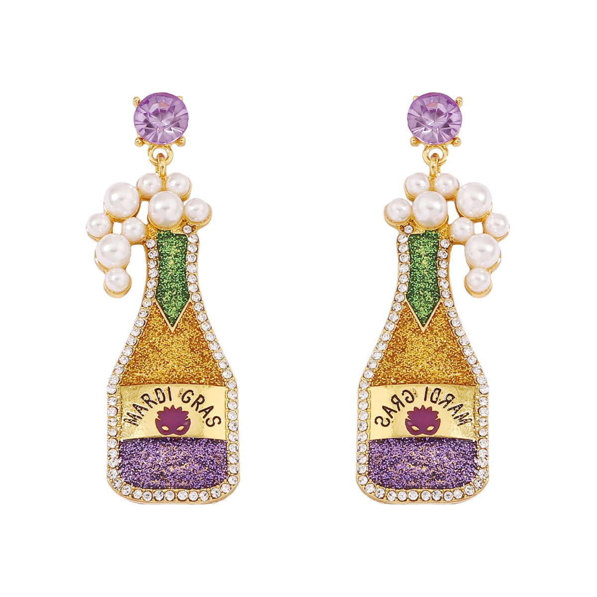 Alloy Cute Wine Bottle Earrings MIC-YueL013