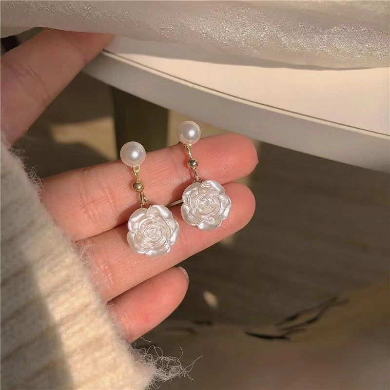 Asymmetric blue alloy earrings MIC-YinXin007