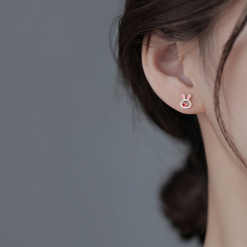 Alloy cute and fashionable little rabbit earrings MIC-FanY004