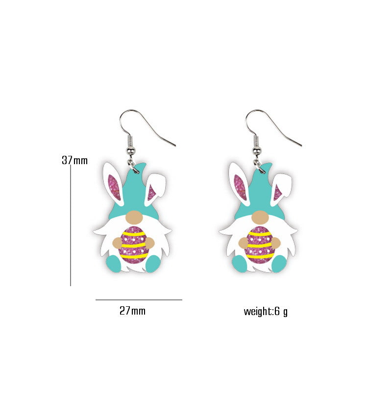 Acrylic Easter Chicken Dinosaur Earrings MIC-XueP143