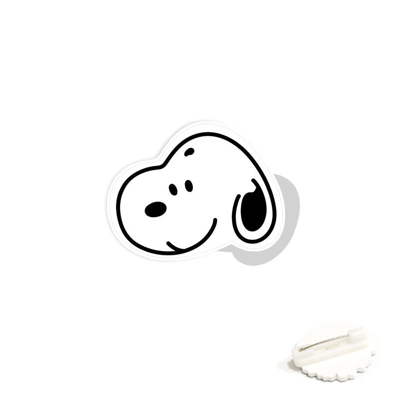 Acrylic cartoon cute Snoopy brooch (Minimo de compra 2) MYA-WeiJ008