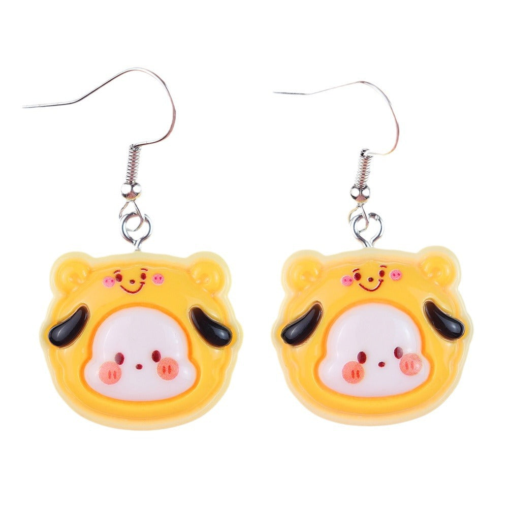 Alloy Little Rabbit Dog Earrings MYA-NiQ048