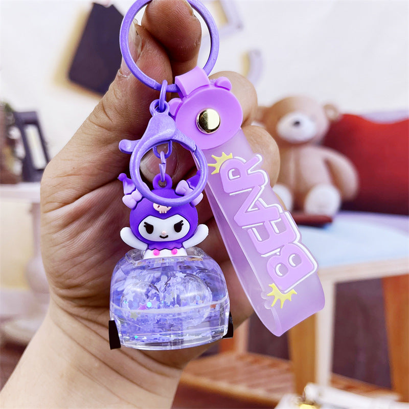 PVC cartoon wind chime oil in keychain MIC-DMF003