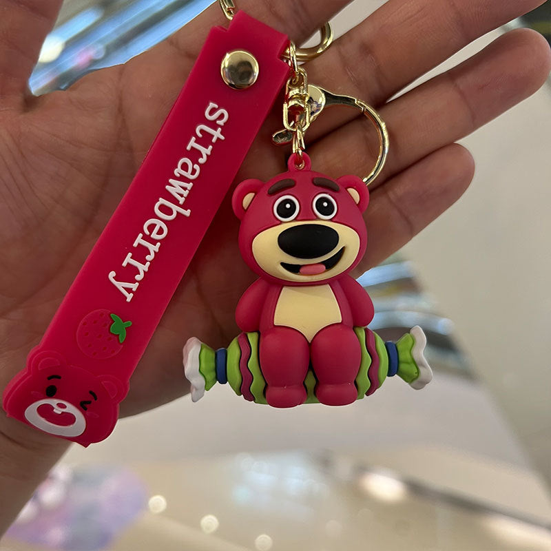 PVC cartoon creative strawberry bear keychain MIC-MiaoY086