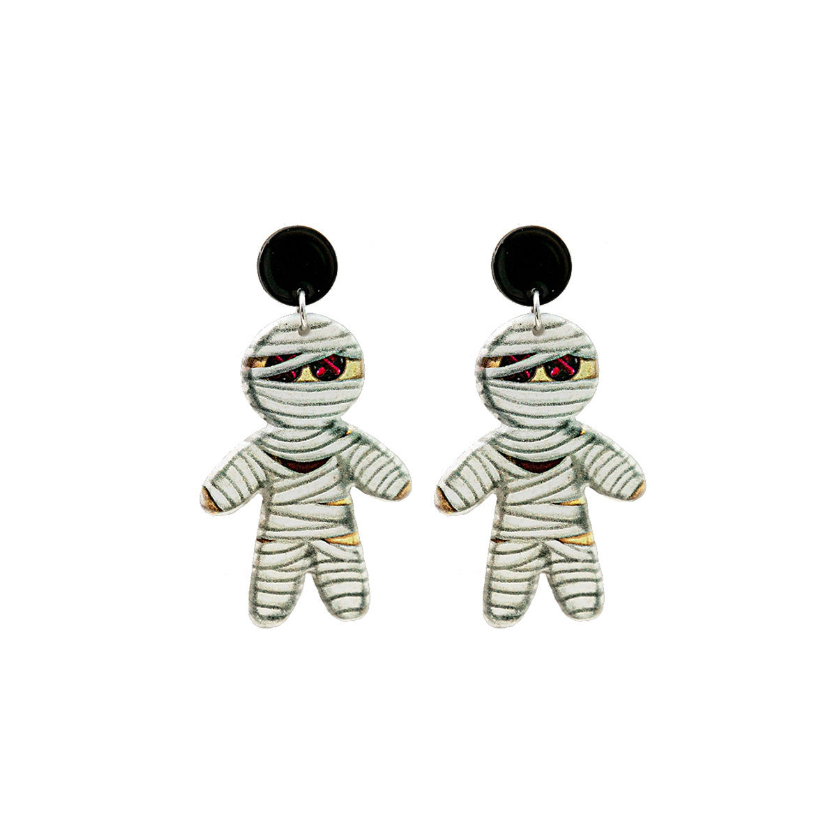 Acrylic bandage pumpkin head earrings MIC-HongC030