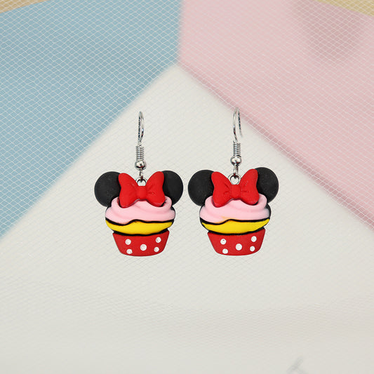 Alloy cartoon ice cream earrings MIC-NiQ027