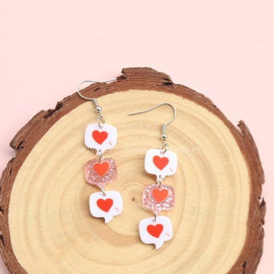 Acrylic Love Earrings MYA-OuG095