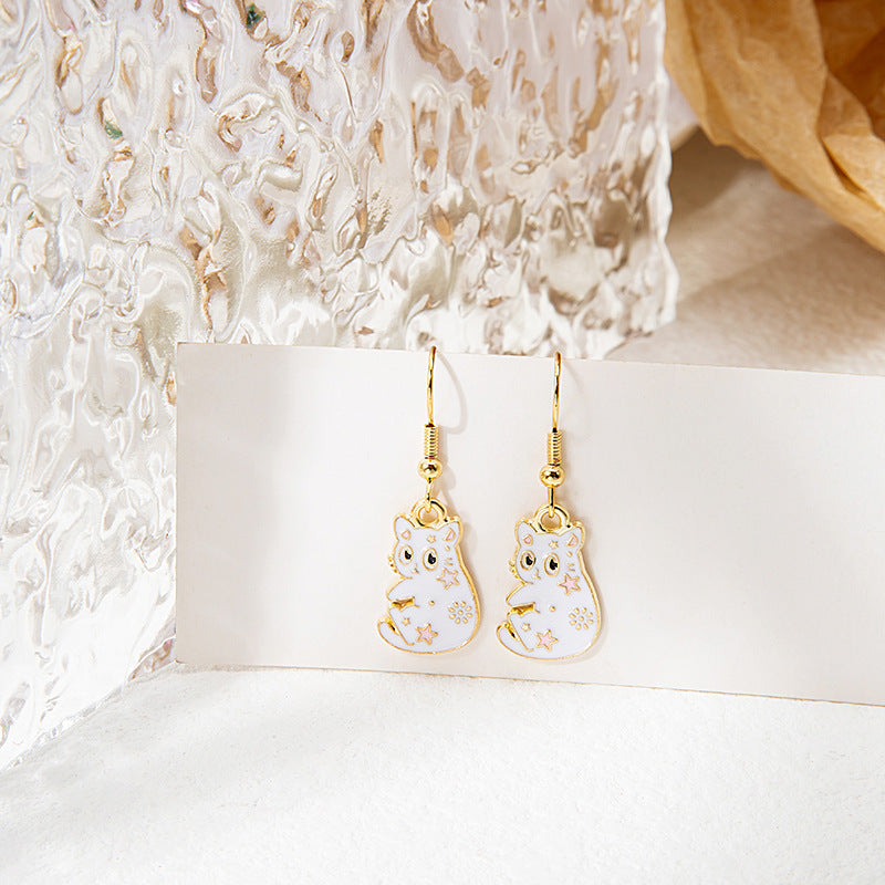 Alloy Panda Fruit Earrings MIC-MDD170