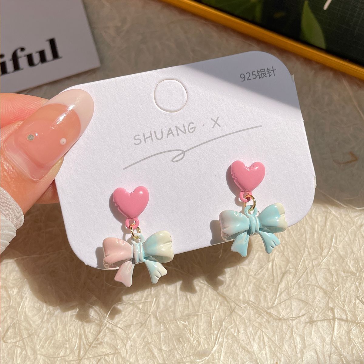 Alloy bow cloud earrings MIC-ShuangX047