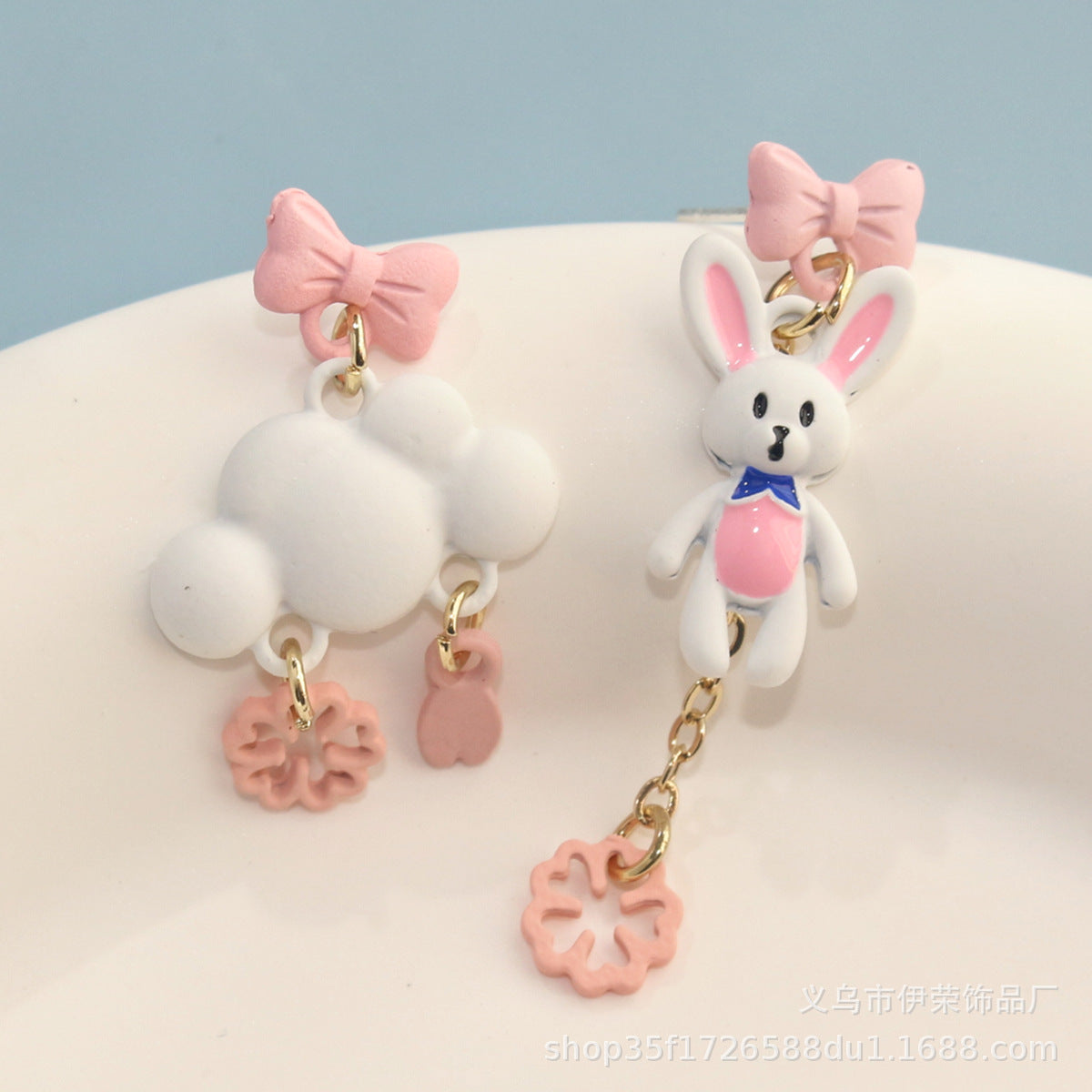 Resin cute girl bow earrings (Minimo de Compra 2) MIC-YiR002