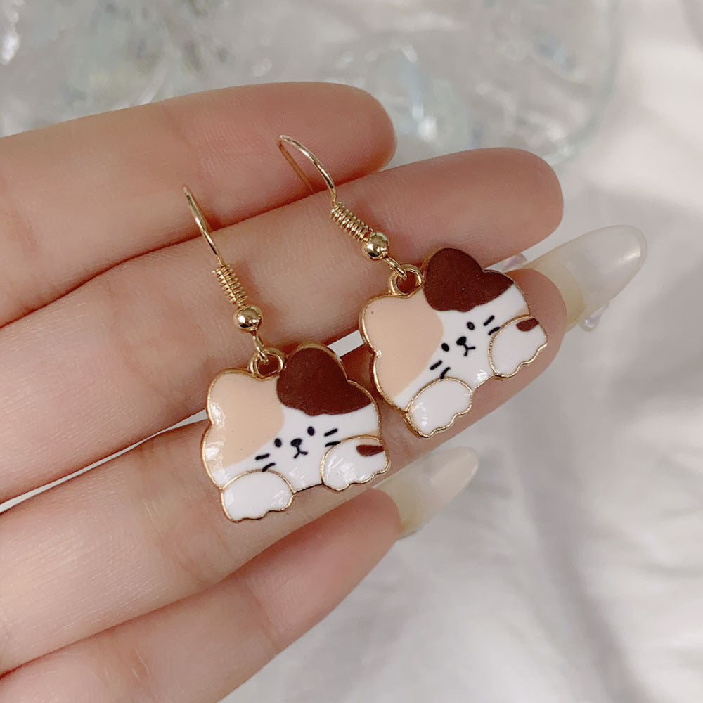 Acrylic cartoon cat earrings (Minimo de compra 2) MYA-YiD035