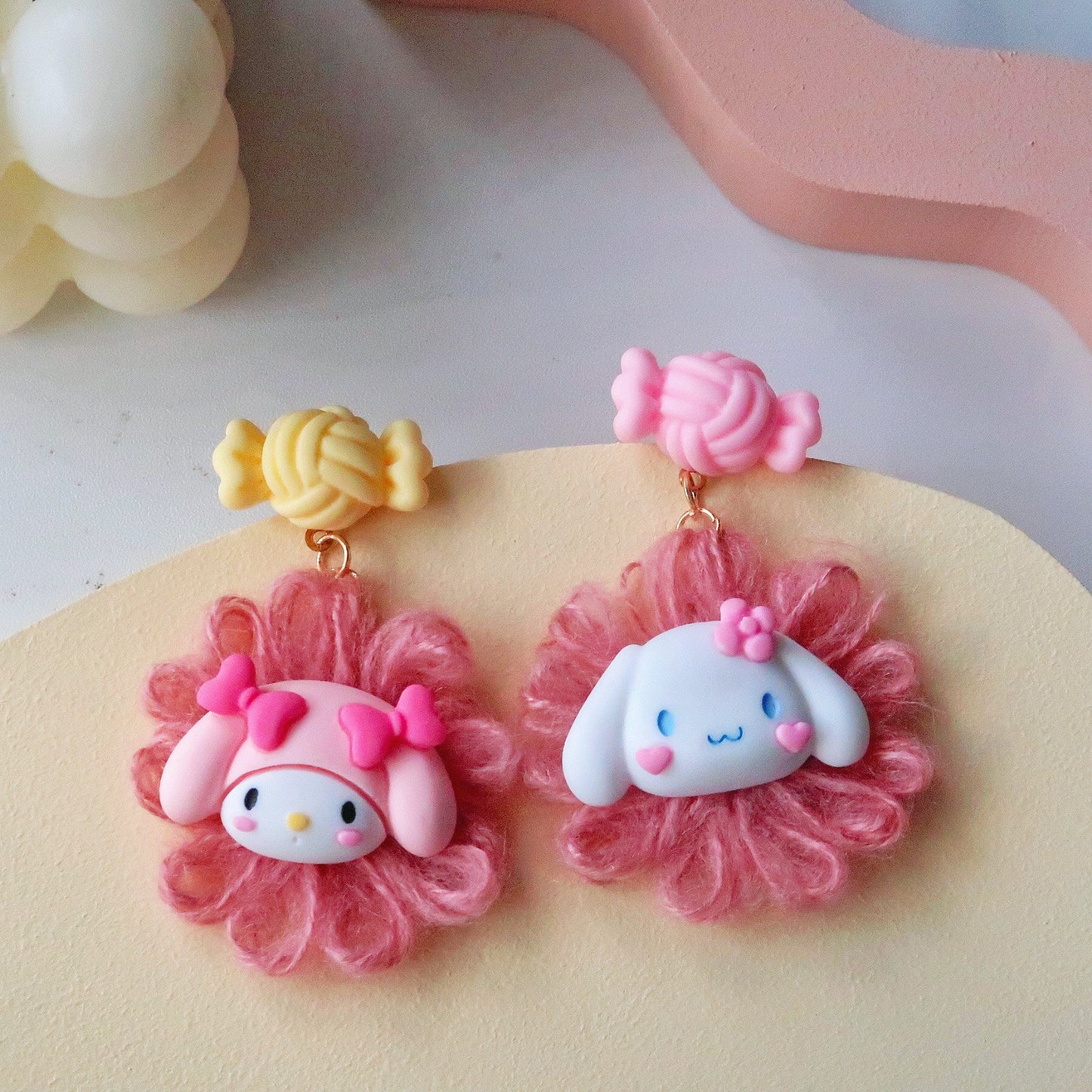 Resin colored candy earrings MIC-XME012