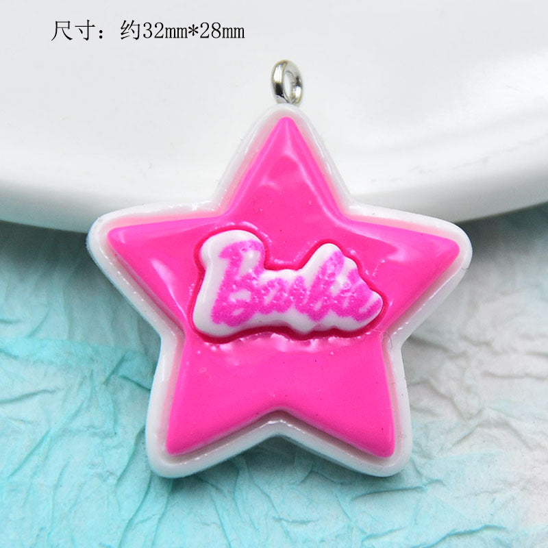 Resin Barbie Bow Five pointed Star Accessories MYA-ZhiB004