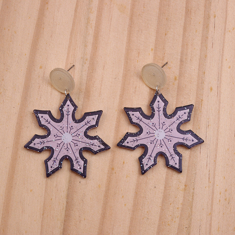 Alloy New Christmas Elk Snowflake Earrings (Minimo de Compra 2) MYA-DuA063