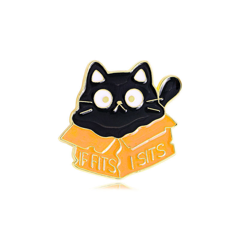 Alloy cartoon cat brooch (Minimo de Compra 5) MIC-YiN033