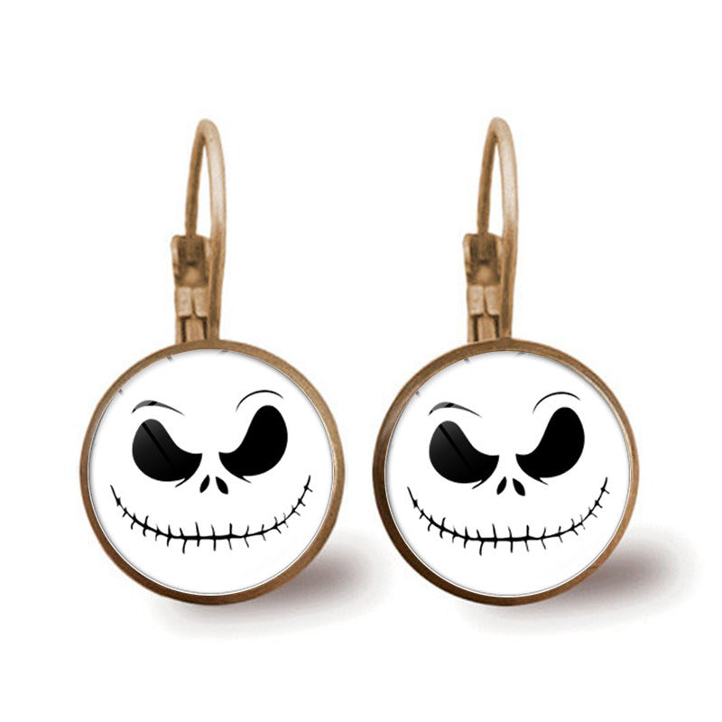 Skull gemstone earrings MIC-JiaY003