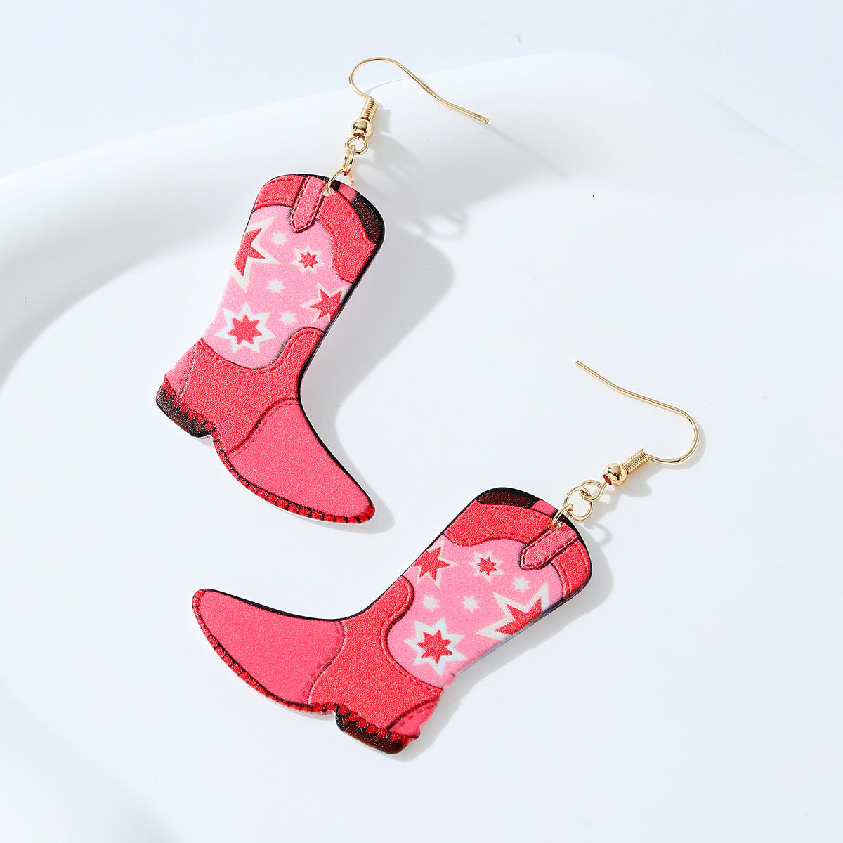 Acrylic Western Denim Boots Earrings (Minimo de Compra 5) MIC-DaiW018