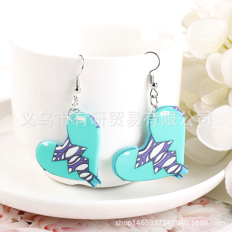 Resin skull coffin plate earrings (Minimo de Compra 2) MIC-YouY007