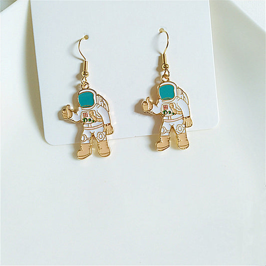 Alloy Astronaut Like Earrings (Minimo de compra 2) MIC-AiM001