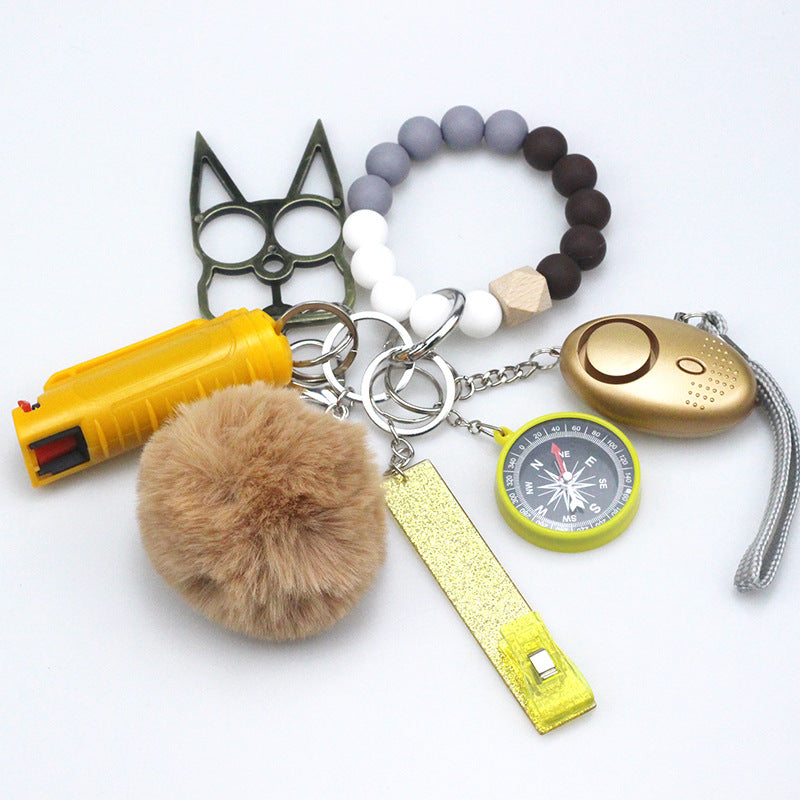 alloy PU anti wolf keychain CanW008