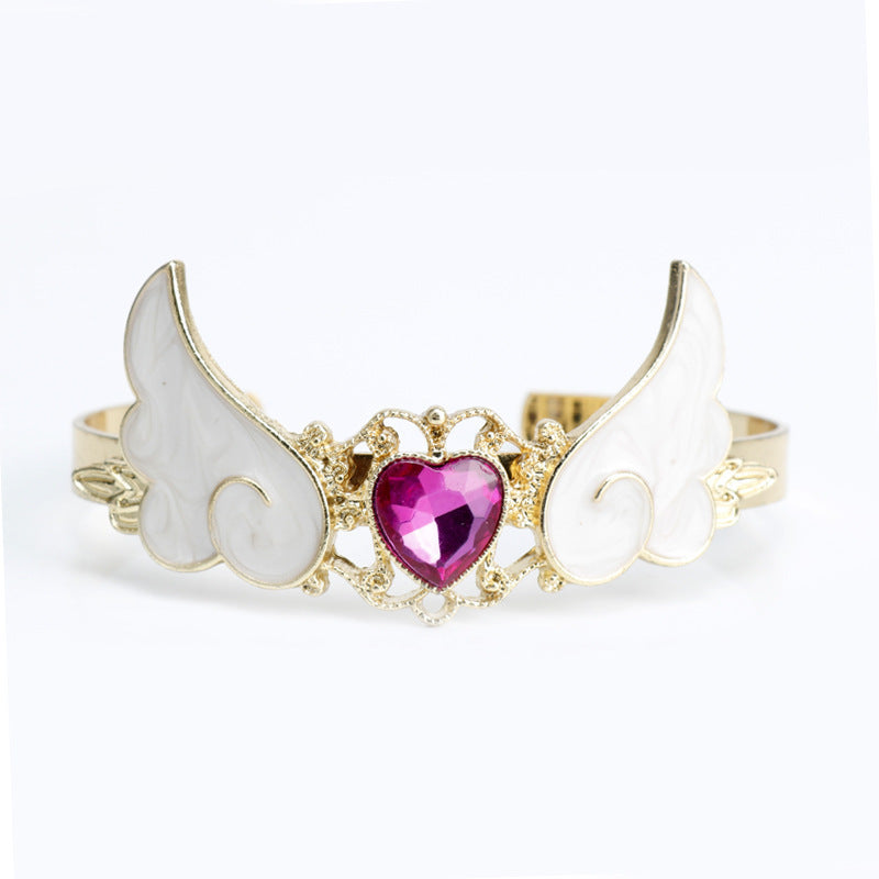 Alloy Crystal Love Dream Wing Bracelet MYA-AiWen004