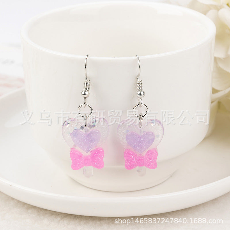 Resin Multicolor lollipop Earrings (Minimo de Compra 2) MIC-YouY005