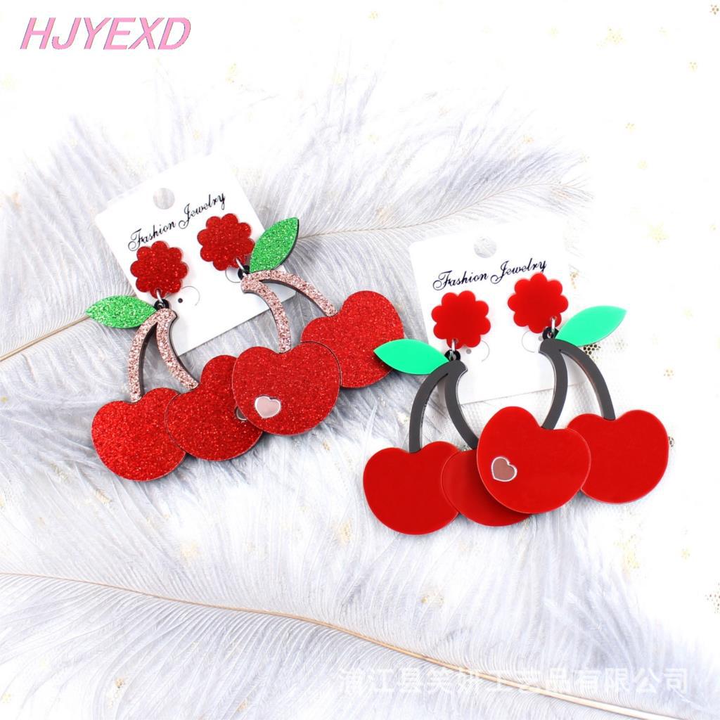 Acrylic versatile cherry earrings Minimo de compra 5 MIC-XiaoY004