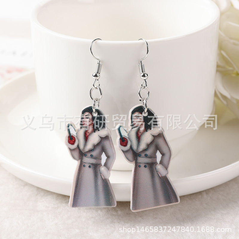 Resin cartoon princess dress girl earrings (Minimo de Compra 2) MIC-YouY009