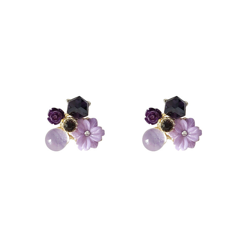 Alloy amethyst Earrings MIC-LiangM002