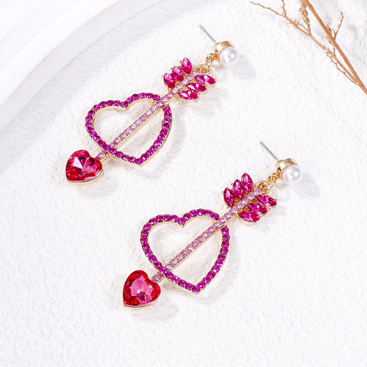 Alloy Retro Love Earrings MIC-JuJ022