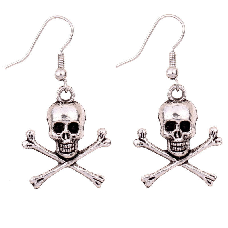 Alloy Skull Pirate Earrings MYA-AnM001