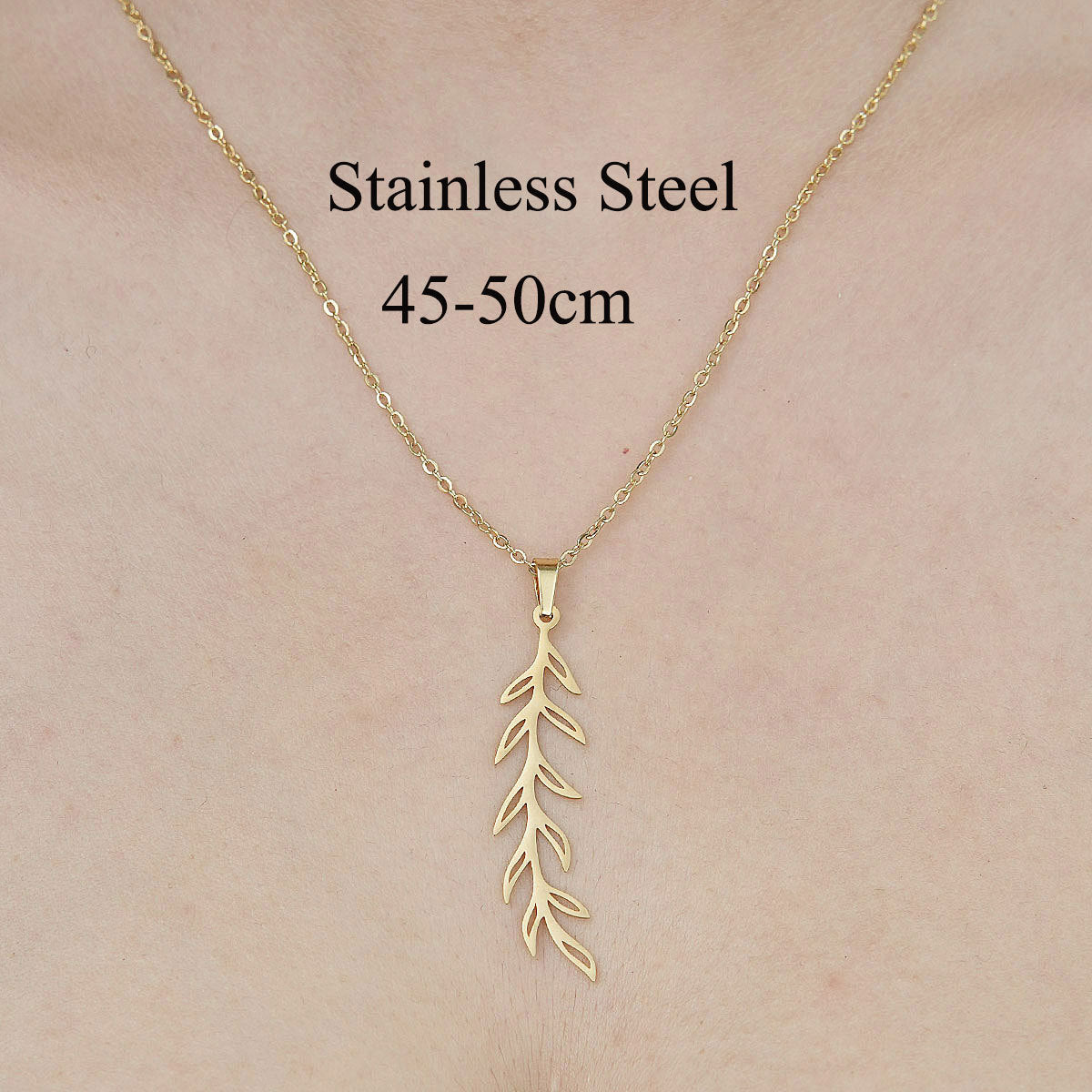 Alloy Leaf Life Tree Necklace (Minimo de Compra 10) MYA-QiZ002