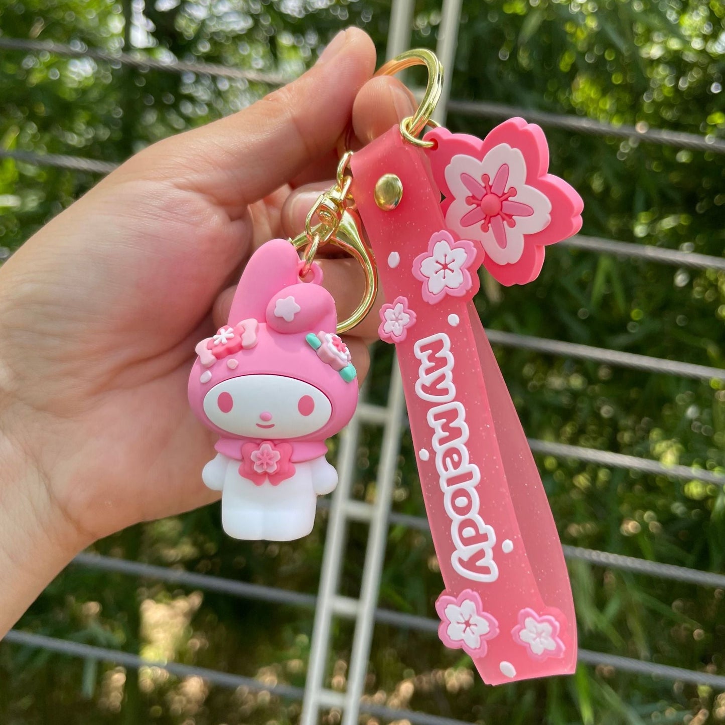 PVC pink cherry blossom KeychainMinimo de compra 2 MIC-YaoP006