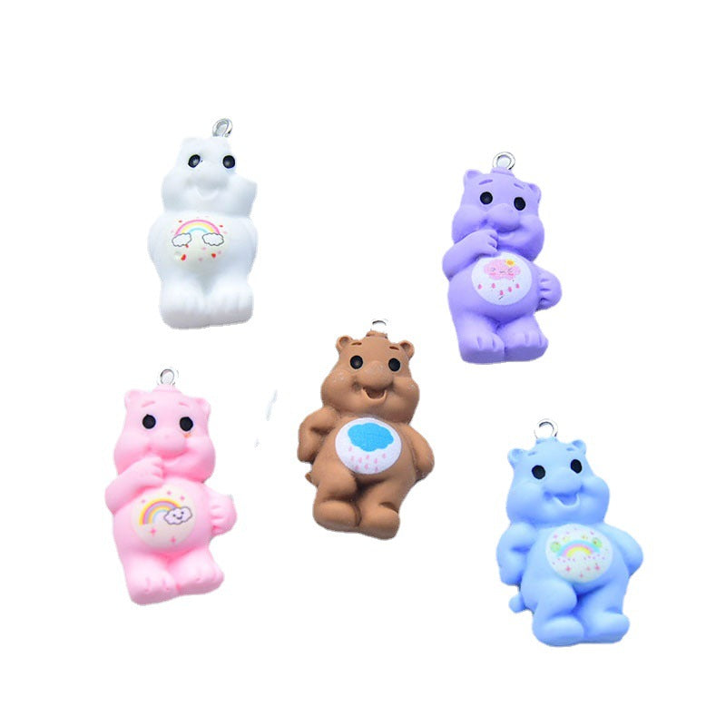 Resin Rainbow Bear Accessories MIC-ZhiB008