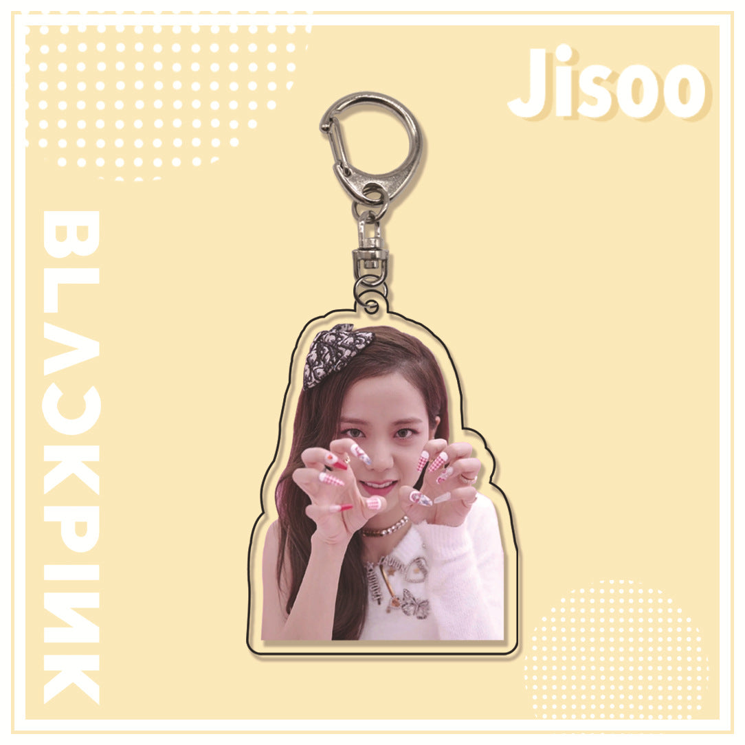 Acrylic pink ink double-sided blackpink keychain (Minimo de Compra 2)  MIC-ManM011