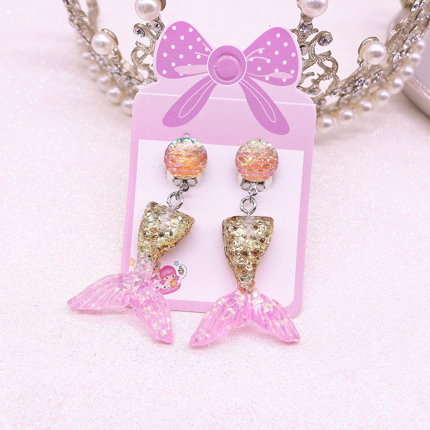 Resin fish tail long ear clip (Mimimo de compra 2) MYA-MuM012