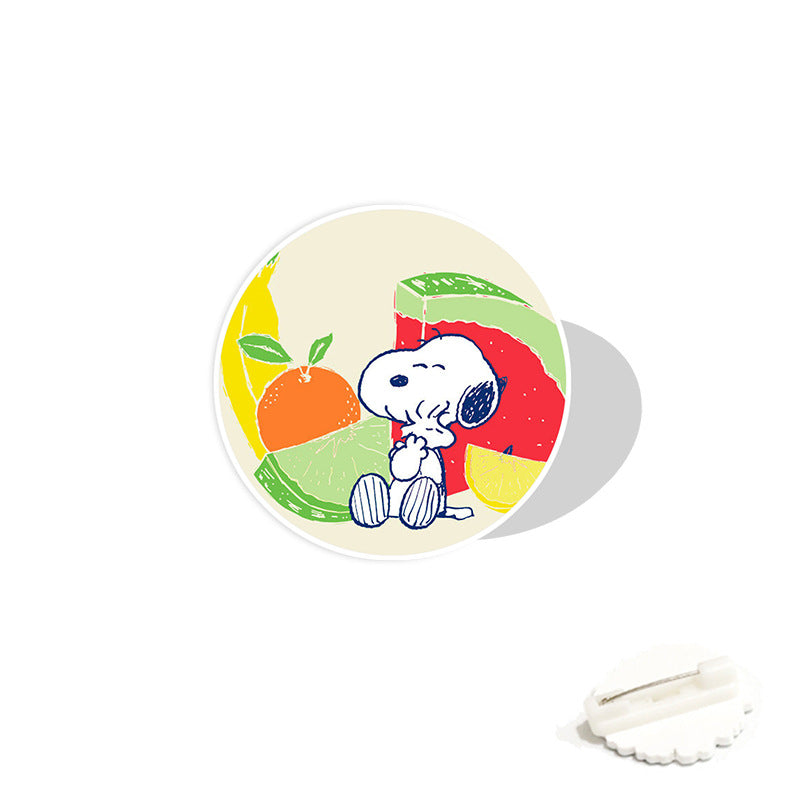 Acrylic cartoon cute Snoopy brooch (Minimo de compra 2) MIC-WeiJ002