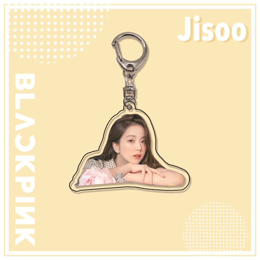 Acrylic pink ink double-sided blackpink keychain (Minimo de Compra 2)  MIC-ManM011