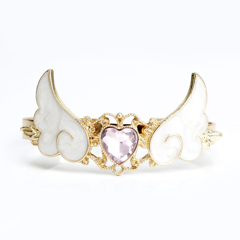 Alloy Crystal Love Dream Wing Bracelet MYA-AiWen004