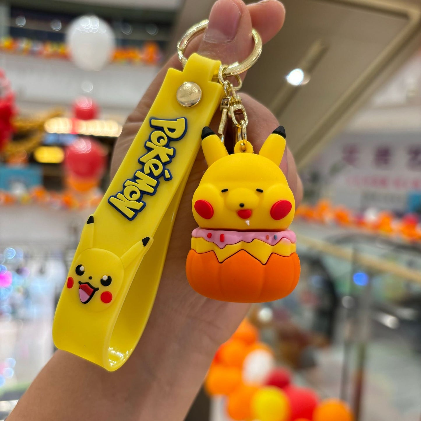 PVC cartoon pumpkin skin kachu keychain MIC-PengY051