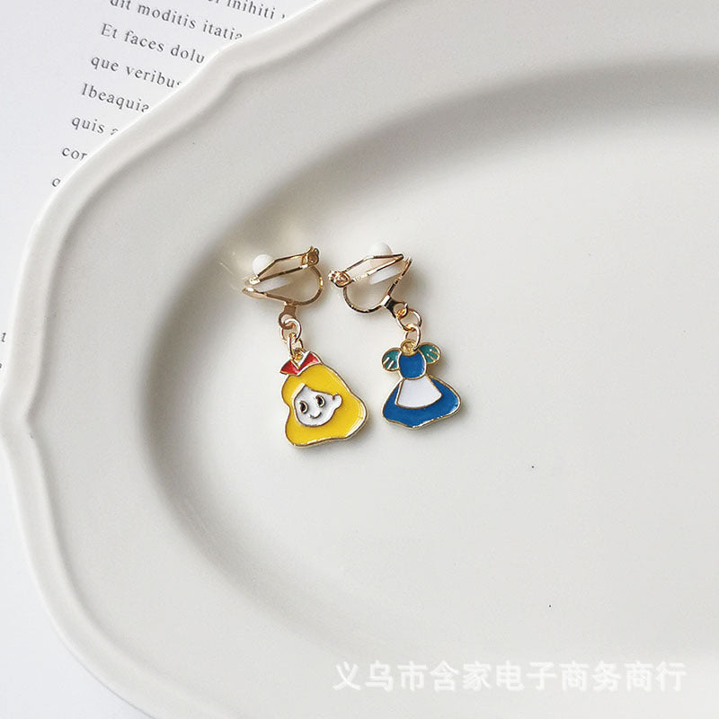 Alloy Escaping Princess Earrings (Minimo de Compra 2) MIC-HanJ004