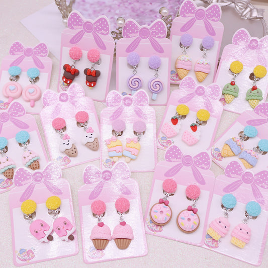 Resin ice cream donut ear clip (Mimimo de compra 2) MIC-MuM015