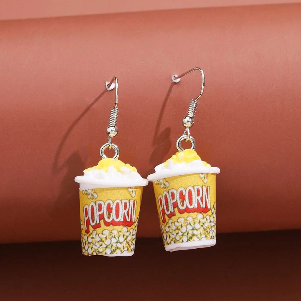 Acrylic cartoon popcorn earrings (Minimo de compra 2) MIC-JianL005