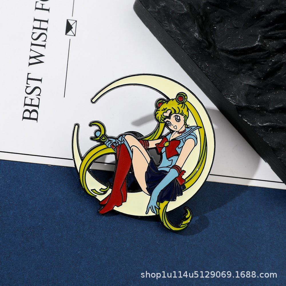 Alloy beautiful girl warrior brooch (Minimo de Compra 2) MIC-ZhuoL022