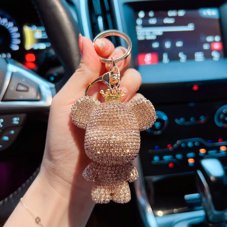 Diamond cartoon big bear keychain  （Minimo de compra 2） MYA-LianX012