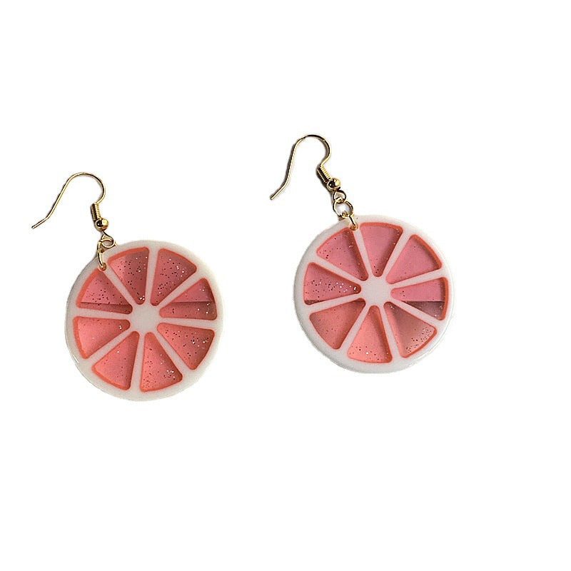 Alloy Sweet Fruit Lemon Earrings (Minimo de compra 2) MIC-HLM007