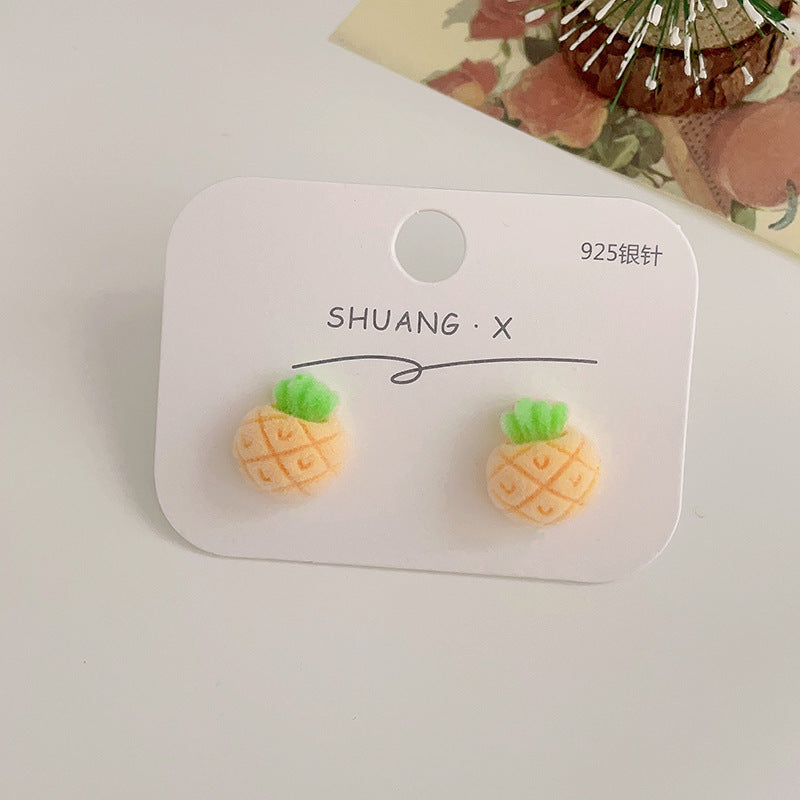 Acrylic flocked cute earrings (Minimo de Compra 2) MYA-ShuangX032