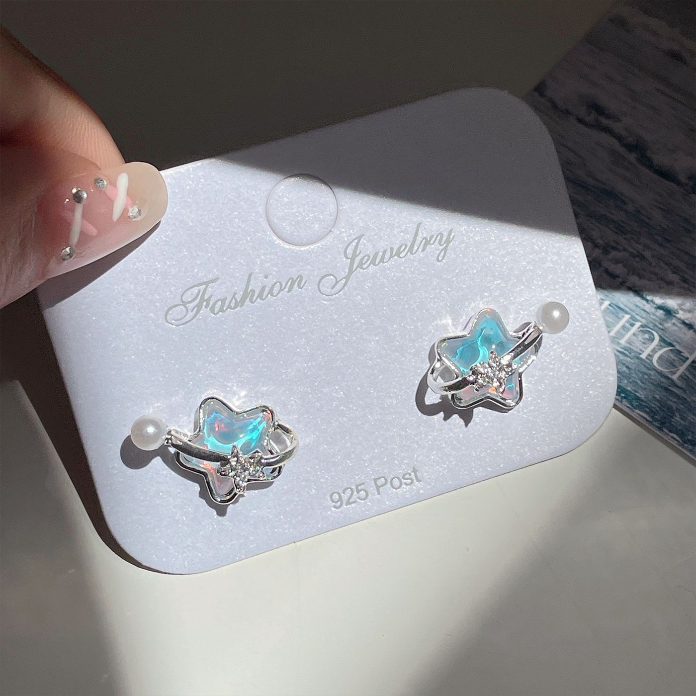 Alloy Ocean Series Blue Earrings MIC-ShuangX045