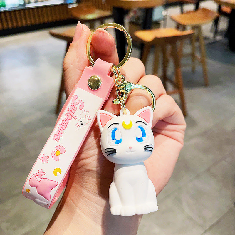 PVC cute and beautiful girl warrior keychain MIC-MLZ018